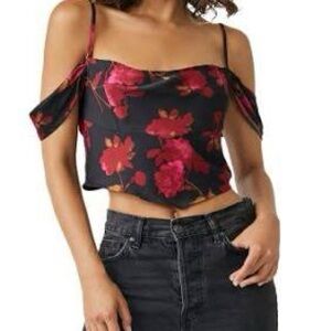 Free People cropped floral top